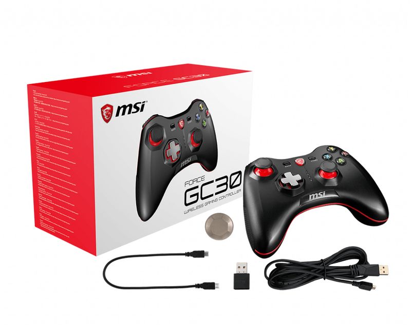MSI-Force-GC30-Gamepad-Android-PC-Analogico-Digitale-Usb-2.0-Nero