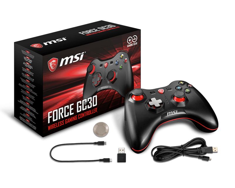MSI-Force-GC30-Gamepad-Android-PC-Analogico-Digitale-Usb-2.0-Nero