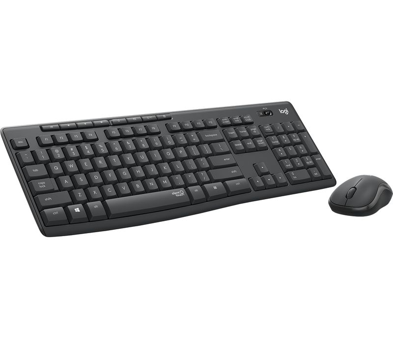 Logitech-MK295-Silent-Wireless-Combo-tastiera-Mouse-incluso-USB-QWERTY-Nordic-Grafite