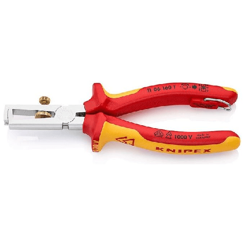 Knipex-11-06-160-T-pinza-crimpatrice-Strumento-combinato-Arancione-Rosso-Argento