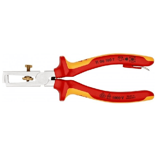 Knipex-11-06-160-T-pinza-crimpatrice-Strumento-combinato-Arancione-Rosso-Argento