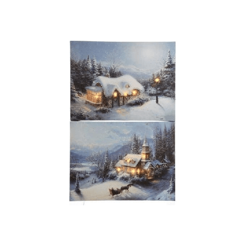 Kaemingk-Paesaggio-Natalizio-Quadro-Led-Scena-Natale