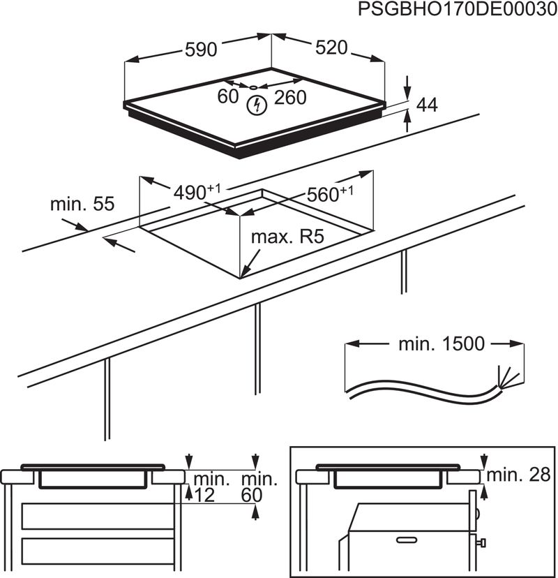 Electrolux-LIL63441-Piano-Cottura-a-Induzione-Nero-da-Incasso-60cm-4-Zone
