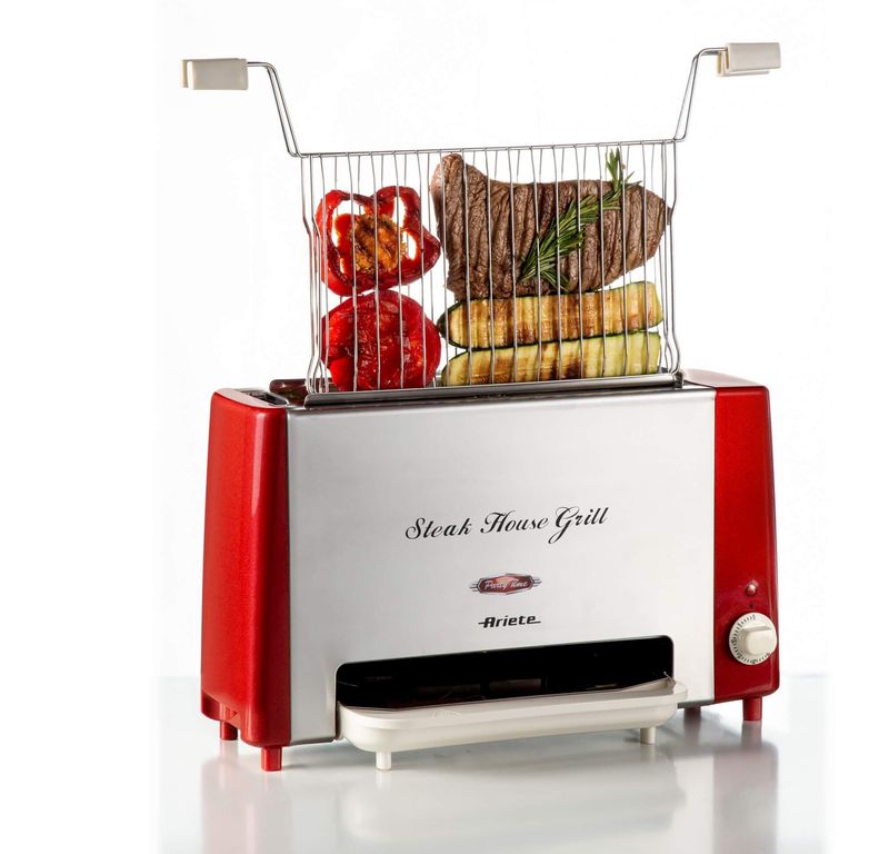 Ariete-730-Steak-House-Grill-Bistecchiera-e-Griglia-Verticale-1300W-Rosso-Acciaio