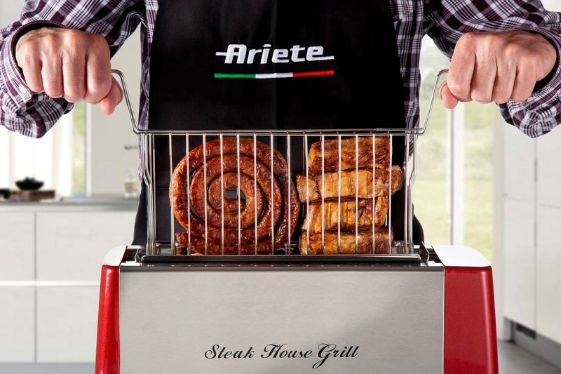 Ariete-730-Steak-House-Grill-Bistecchiera-e-Griglia-Verticale-1300W-Rosso-Acciaio