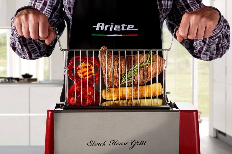 Ariete-730-Steak-House-Grill-Bistecchiera-e-Griglia-Verticale-1300W-Rosso-Acciaio