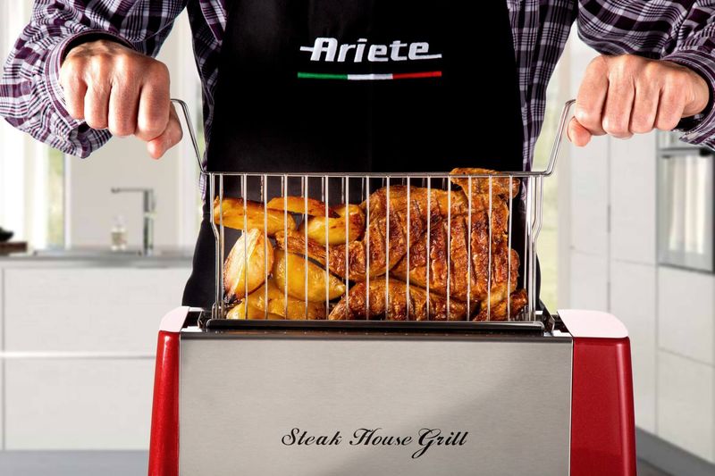 Ariete-730-Steak-House-Grill-Bistecchiera-e-Griglia-Verticale-1300W-Rosso-Acciaio