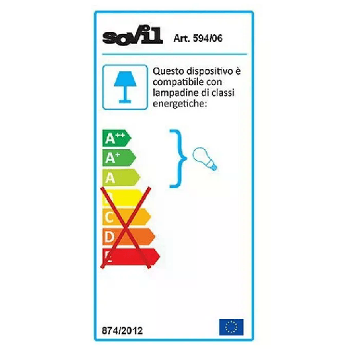 Sovil-Applique-In-Basso-Linea-Monet-Struttura-Metallo-E27-