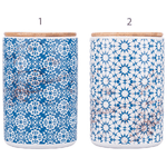 Barattolo 870 ml in ceramica, coperchio in bamboo, Kasbah