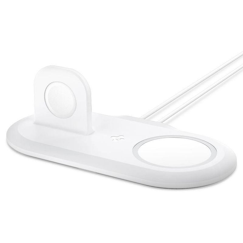 Spigen-AMP02797-Caricabatterie-per-dispositivi-mobili-Smartphone-Orologio-intelligente-Bianco-Carica-wireless-Interno