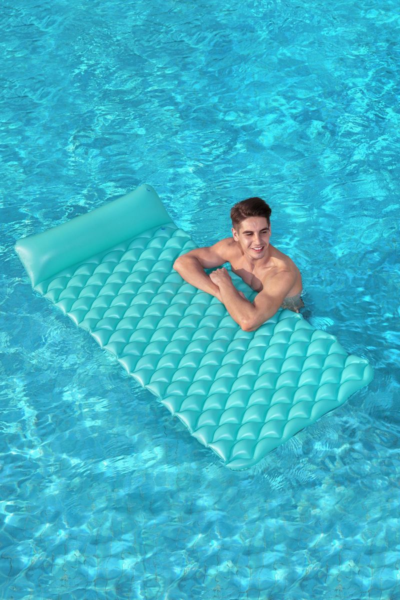 Bestway-44020-galleggiante-da-piscina-e-da-spiaggia-Verde-Rosa-Giallo-Vinile-Materassino-galleggiante