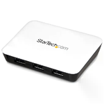 StarTech.com Adattatore di rete NIC USB 3.0 a Ethernet Gigabit con 3 porte hub - Bianco (ST3300U3S)