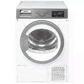 Smeg DHT83LIT-1 asciugatrice Libera installazione Caricamento frontale 8 kg A+++ Argento, Bianco