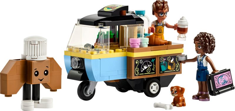 LEGO-Friends-42606-Furgoncino-del-Fornaio-Giochi-per-Bambini-di-6--Anni-con-Cucina-Giocattolo-Cibo-Mini-Bamboline-e-Cane