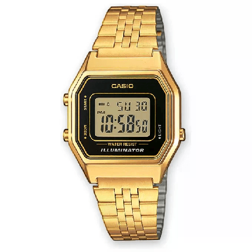 Casio-LA680WEGA-1ER-orologio-Orologio-da-polso-Femmina-Elettronico-Oro