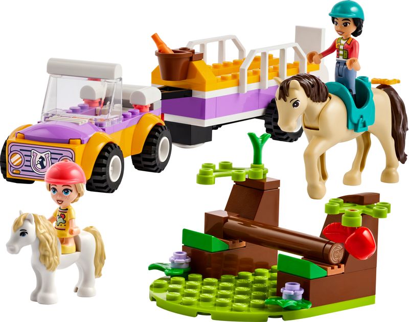 LEGO-Friends-42634-Rimorchio-con-Cavallo-e-Pony-Giocattolo-per-la-Cura-degli-Animali-con-2-Mini-Bamboline-Giochi-Bambini-4-