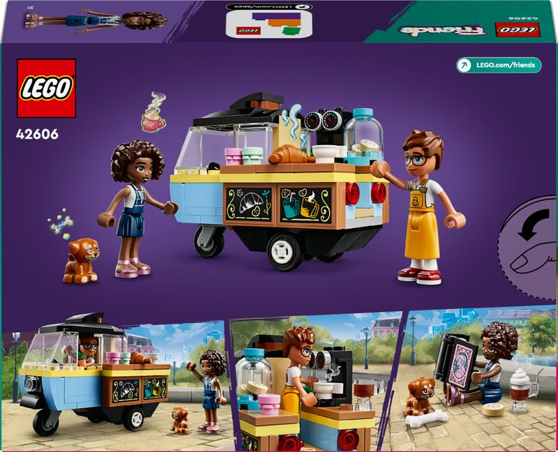 LEGO-Friends-42606-Furgoncino-del-Fornaio-Giochi-per-Bambini-di-6--Anni-con-Cucina-Giocattolo-Cibo-Mini-Bamboline-e-Cane