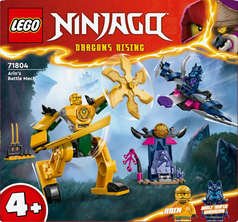 LEGO-NINJAGO-71804-Mech-da-Battaglia-di-Arin-Giochi-per-Bambini-4--Action-Figure-Giocattolo-da-Costruire-con-Starter-Brick