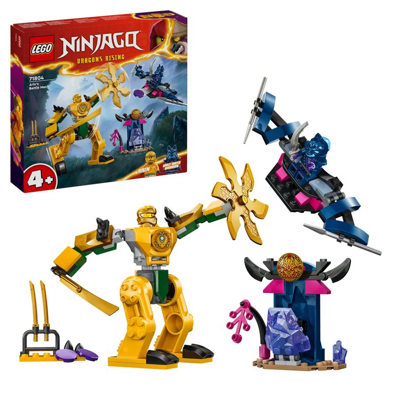 LEGO-NINJAGO-71804-Mech-da-Battaglia-di-Arin-Giochi-per-Bambini-4--Action-Figure-Giocattolo-da-Costruire-con-Starter-Brick