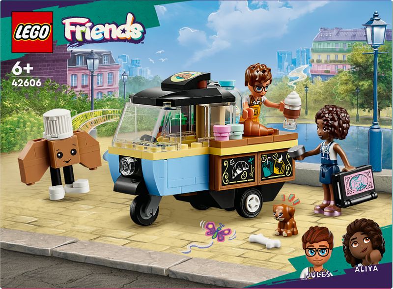 LEGO-Friends-42606-Furgoncino-del-Fornaio-Giochi-per-Bambini-di-6--Anni-con-Cucina-Giocattolo-Cibo-Mini-Bamboline-e-Cane