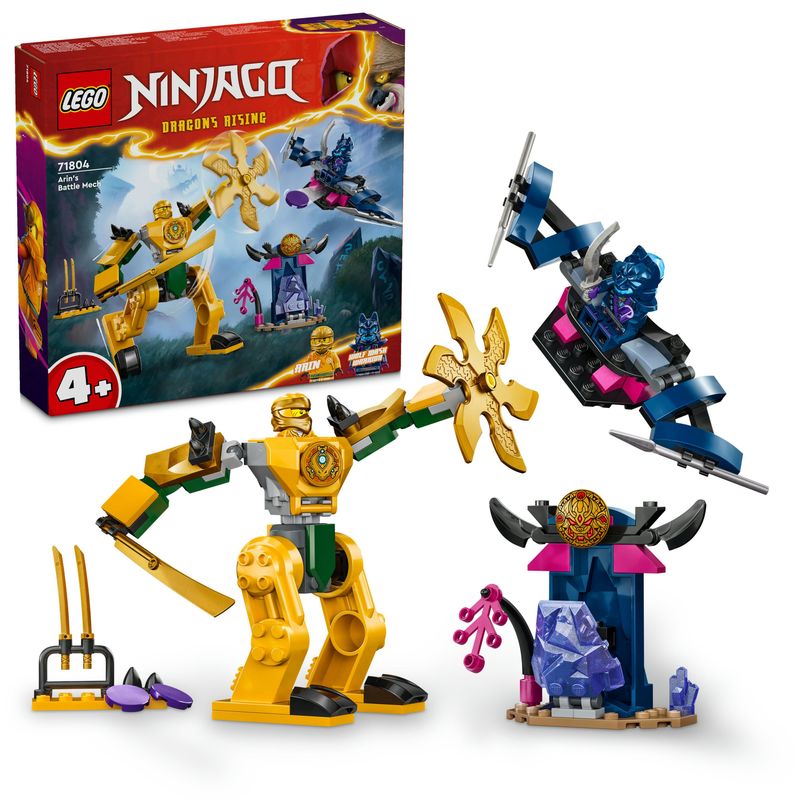 LEGO-NINJAGO-71804-Mech-da-Battaglia-di-Arin-Giochi-per-Bambini-4--Action-Figure-Giocattolo-da-Costruire-con-Starter-Brick