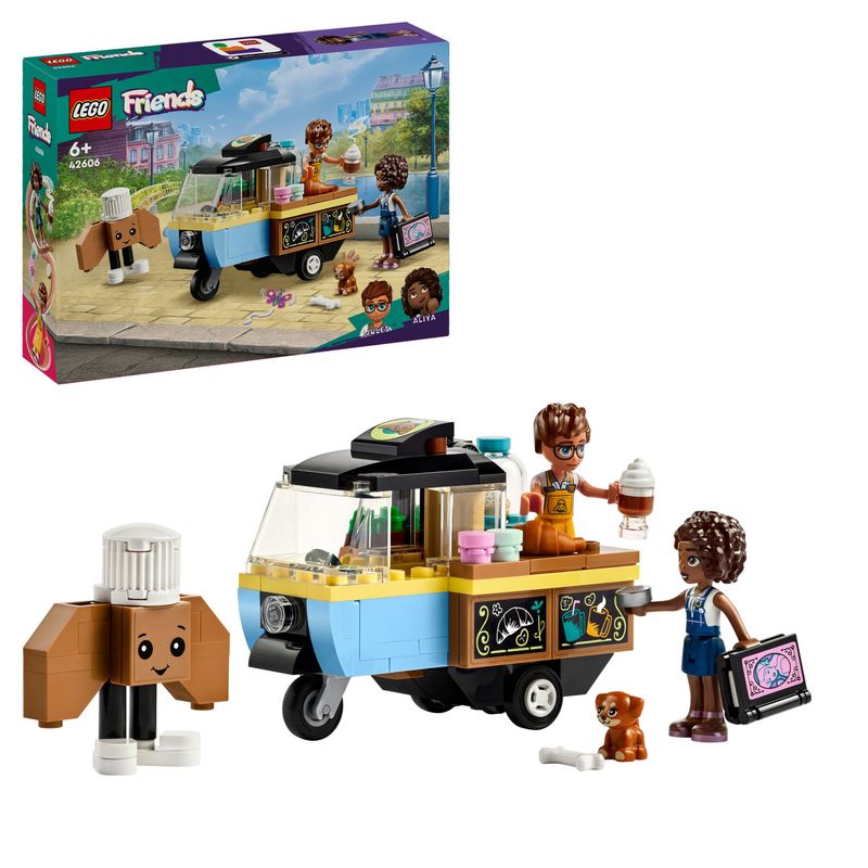 LEGO-Friends-42606-Furgoncino-del-Fornaio-Giochi-per-Bambini-di-6--Anni-con-Cucina-Giocattolo-Cibo-Mini-Bamboline-e-Cane