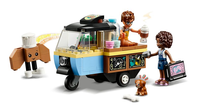 LEGO-Friends-42606-Furgoncino-del-Fornaio-Giochi-per-Bambini-di-6--Anni-con-Cucina-Giocattolo-Cibo-Mini-Bamboline-e-Cane