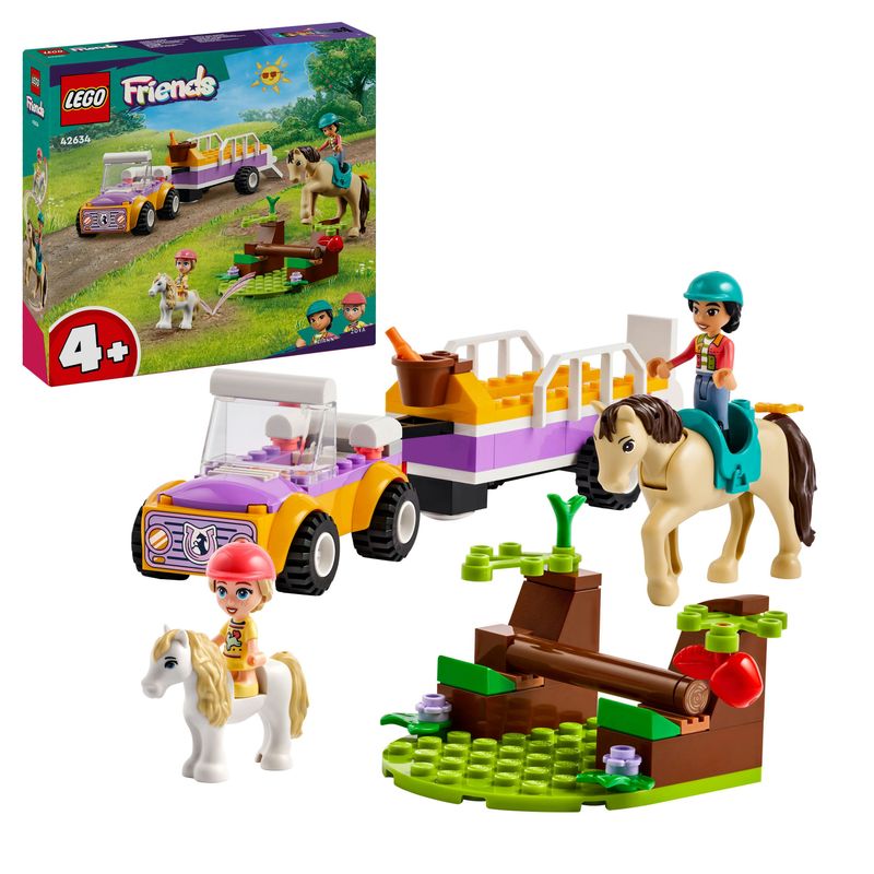 LEGO-Friends-42634-Rimorchio-con-Cavallo-e-Pony-Giocattolo-per-la-Cura-degli-Animali-con-2-Mini-Bamboline-Giochi-Bambini-4-