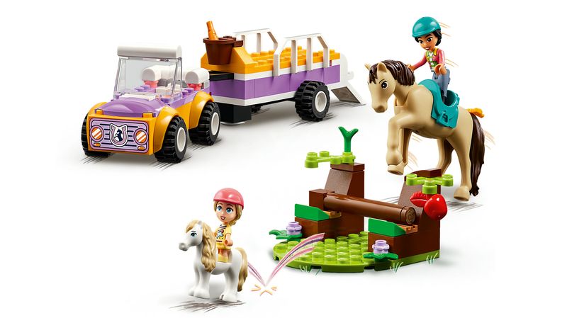 LEGO-Friends-42634-Rimorchio-con-Cavallo-e-Pony-Giocattolo-per-la-Cura-degli-Animali-con-2-Mini-Bamboline-Giochi-Bambini-4-