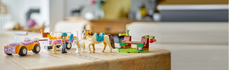 LEGO-Friends-42634-Rimorchio-con-Cavallo-e-Pony-Giocattolo-per-la-Cura-degli-Animali-con-2-Mini-Bamboline-Giochi-Bambini-4-