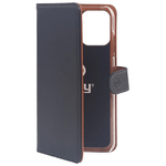 Celly Wally custodia per cellulare 15,5 cm (6.1") Custodia a libro Nero, Marrone