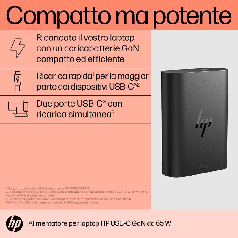 HP-Caricabatterie-per-laptop-USB-C-GaN-da-65-W