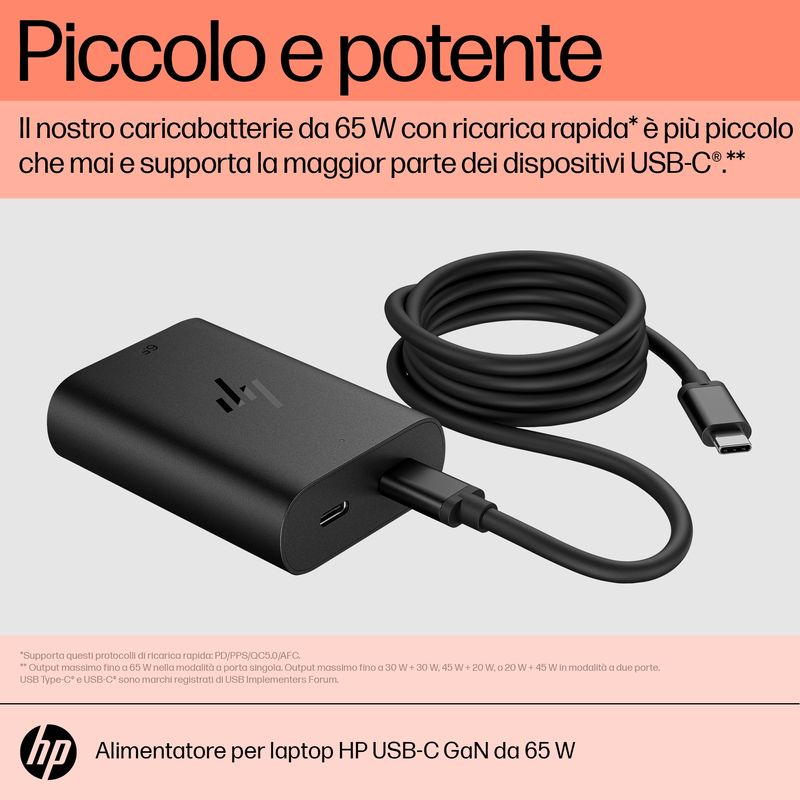 HP-Caricabatterie-per-laptop-USB-C-GaN-da-65-W