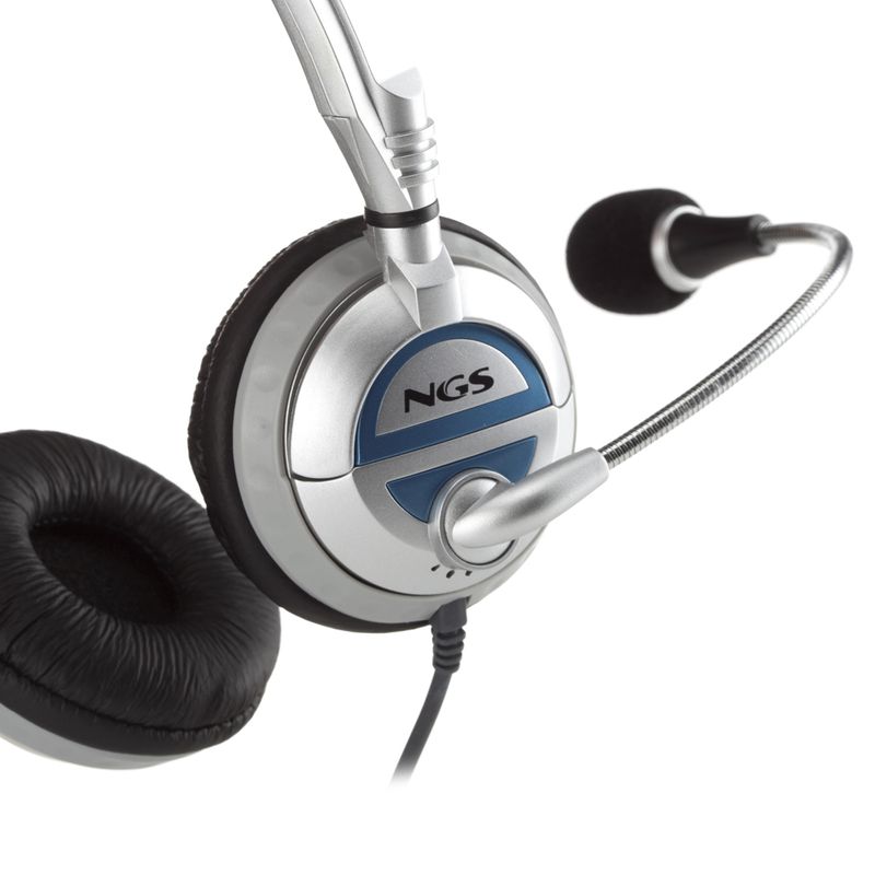 Ngs-Cuffia-Stereo-Con-Microfono-20-25hz-102bd-32ohm-Silver