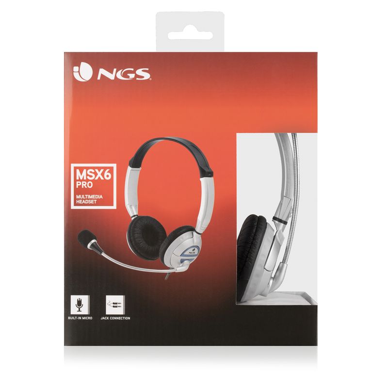 Ngs-Cuffia-Stereo-Con-Microfono-20-25hz-102bd-32ohm-Silver