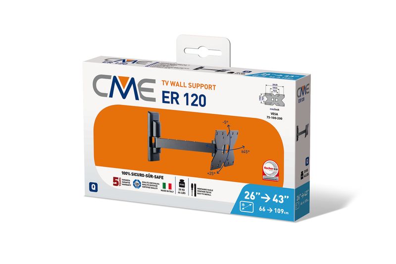 Meliconi-CME-ER120Supporto-Tv-26-32-20kg-Vesa-200x100-2snodi-tilt