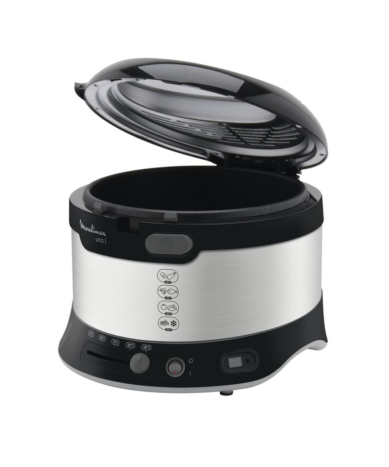 Moulinex-AF179D-Uno-L-Friggitrice-Compatta-1900W-Inox-Nero