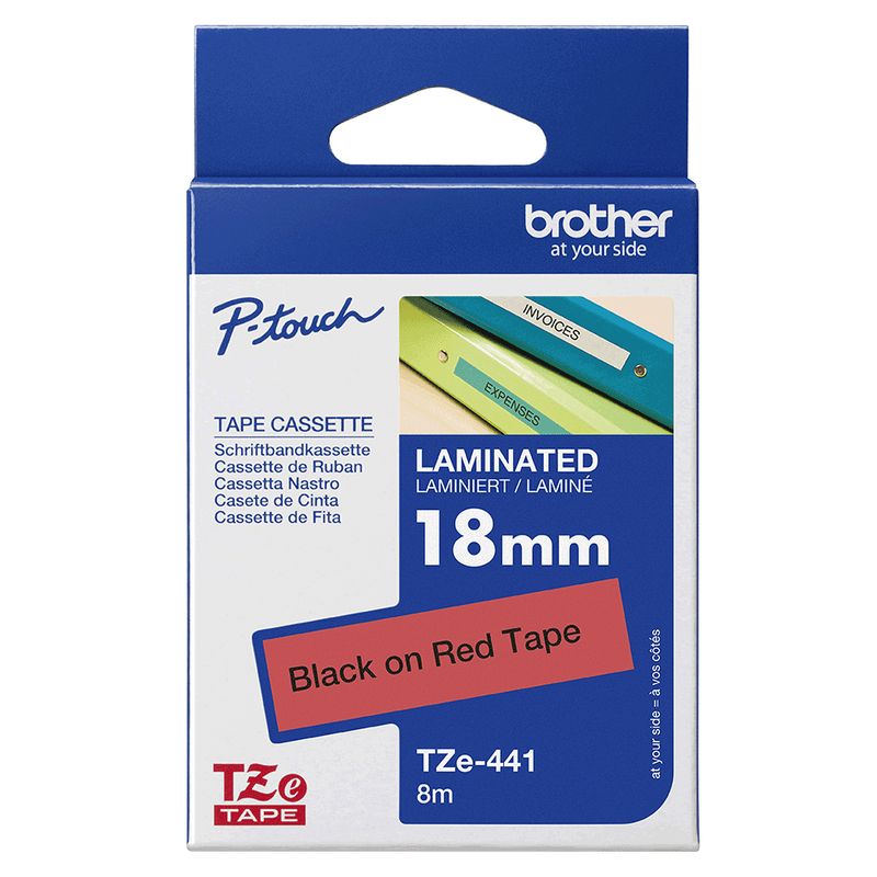 Brother-Cass-Da-18mm-Nera-Su-Fondo-Rosso