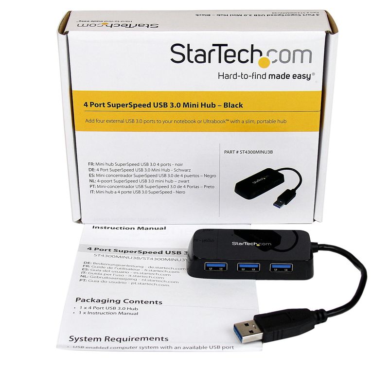 StarTech-Hub-Mini-USB-3.0-SuperSpeed-a-4-porte-portatile---Nero