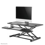 Neomounts Postazione di lavoro per rimanere in piedi o seduto (Sit-Stand Desktop Workstation - - Black workplace height