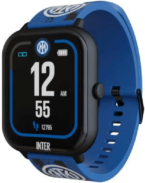 Techmade smartwatch inter cassa nera cint. nero e blu 1.83 - TM-SWFOOT-INT2