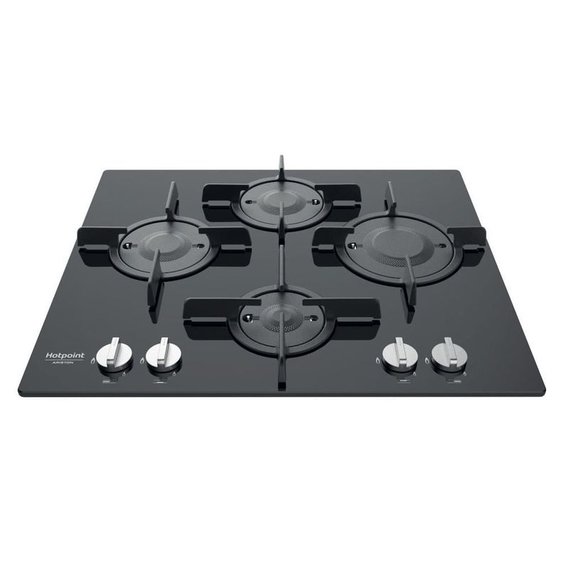 Hotpoint-FTGHG-641-D-HA-BK--piano-cottura-Nero-Da-incasso-60-cm-Gas-4-Fornello-i-