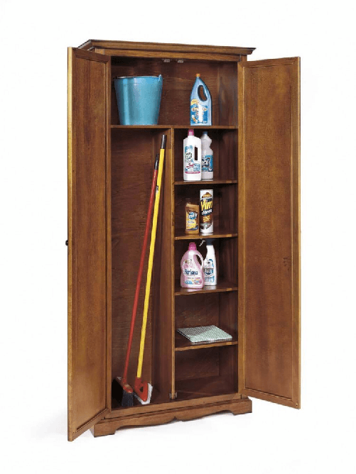 MILANI HOME DEVEREUX - armadio porta scope in legno massello
