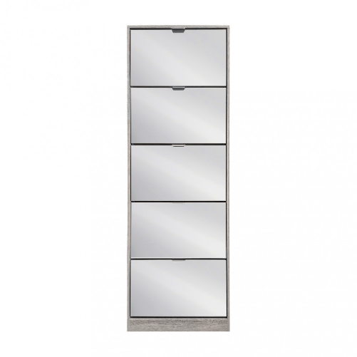 MILANI HOME JEFF - scarpiera moderna 5 ante con specchio