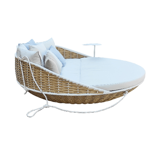 MILANI HOME MARISMA - divano letto outdoor con struttura in alluminio verniciato taupe
