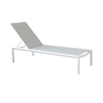 MILANI HOME WADDY - lettino impilabile in alluminio e textilene