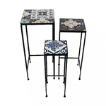 MILANI HOME SILVES - set tre fioriere quadrate
