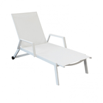 MILANI HOME  FANDANGO - lettino con struttura in alluminio verniciato bianca o antracite, textilene 2 x 1