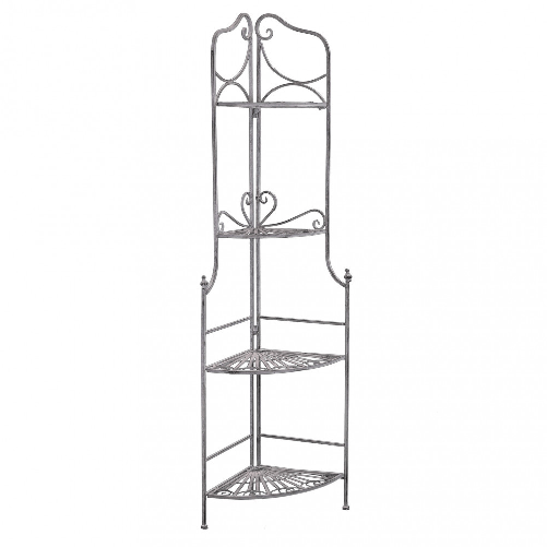 MILANI HOME DOMINIQUE - scaffale 4 piani stile provenzale in ferro verniciato