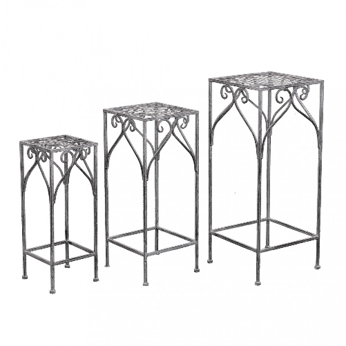 MILANI HOME DORIAN - set di 3 fioriere quadrato
